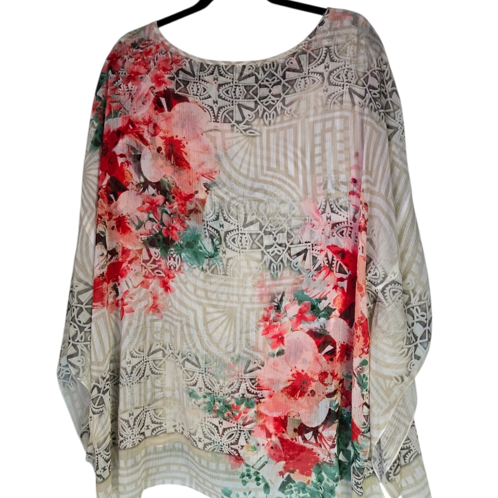 G Collection XL Floral Top Sleeves Fairycore, Whimsygoth, Boho Lined Blouse - Picture 9 of 9
